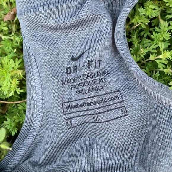 NIKE PRO Dark Grey & Black Sports Bra DRI-FIT Size Medium - Picture 12 of 12